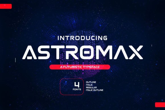 Astromax: A Futuristic Display Font for Digital Design