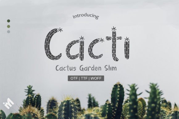 Cacti: A Cheerful Display Font for Handmade Labels & Printables