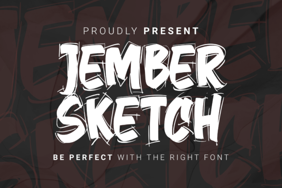 Jember Sketch: A Modern Display Font for Digital Design