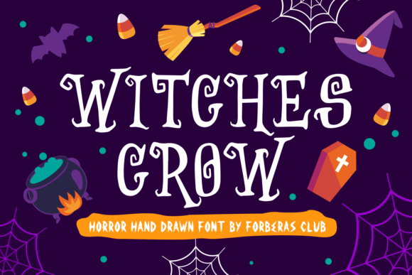 Witches Crow: A Spooky-Whimsical Display Font for Real Branding Work
