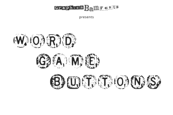 Word Game Buttons: A Wooden Display Font with Quiet Charm